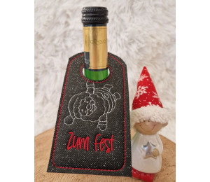 2€ ZUSATZTÜRCHEN 3. Dezember - Stickserie - 12 ITH Flaschenanhänger Vol. 3